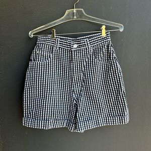 Copper Key Black and White Gingham Shorts